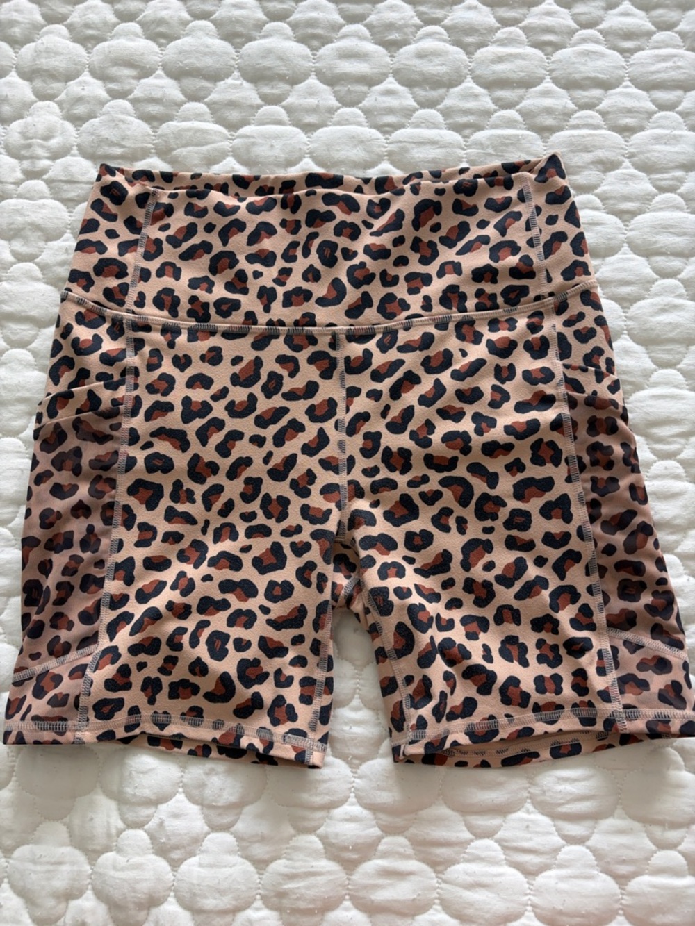 Fabletics Leopard High-Waist Bike Shorts
